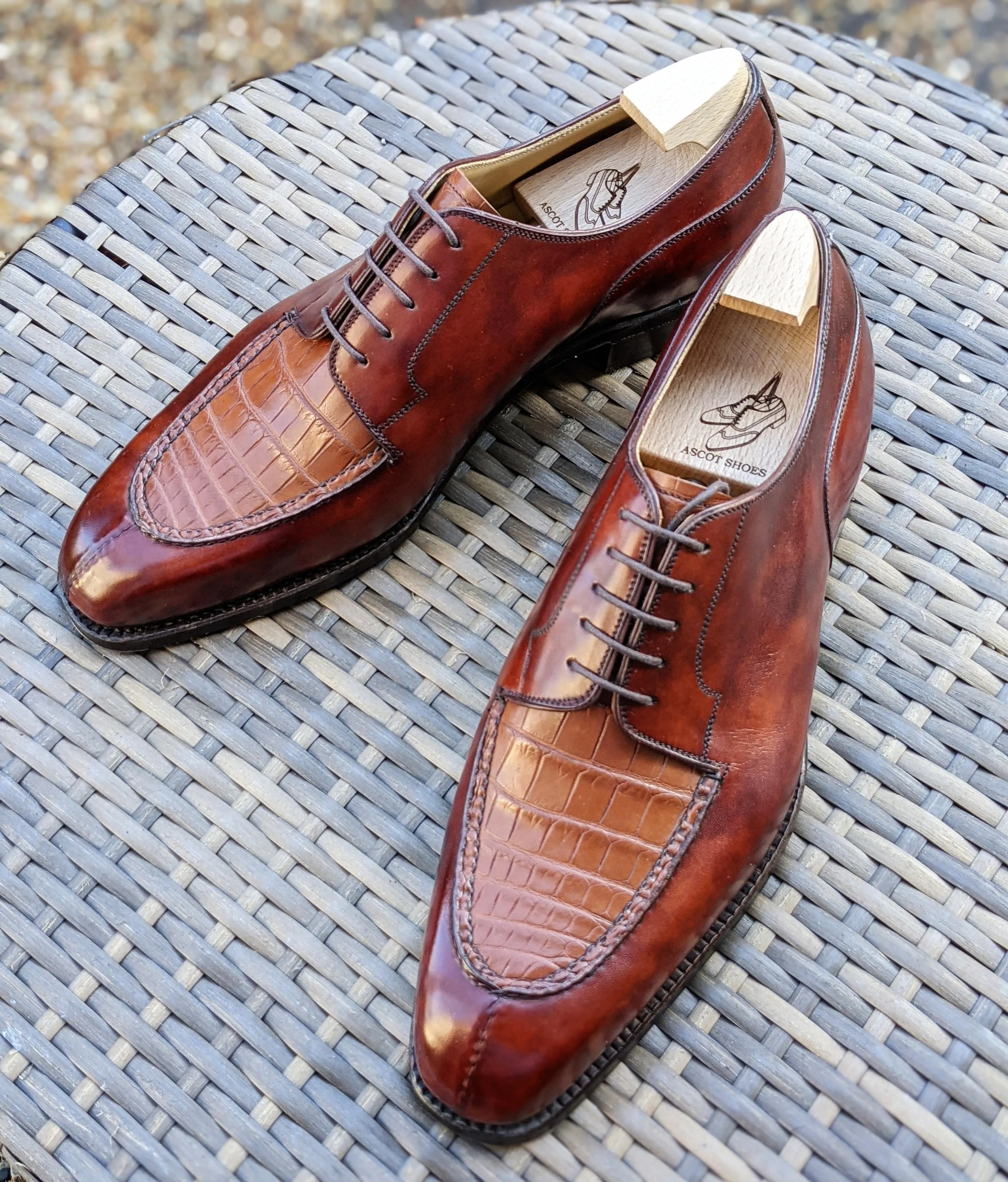 Ascot Kaan - Tan Crocodile & Tan Calf