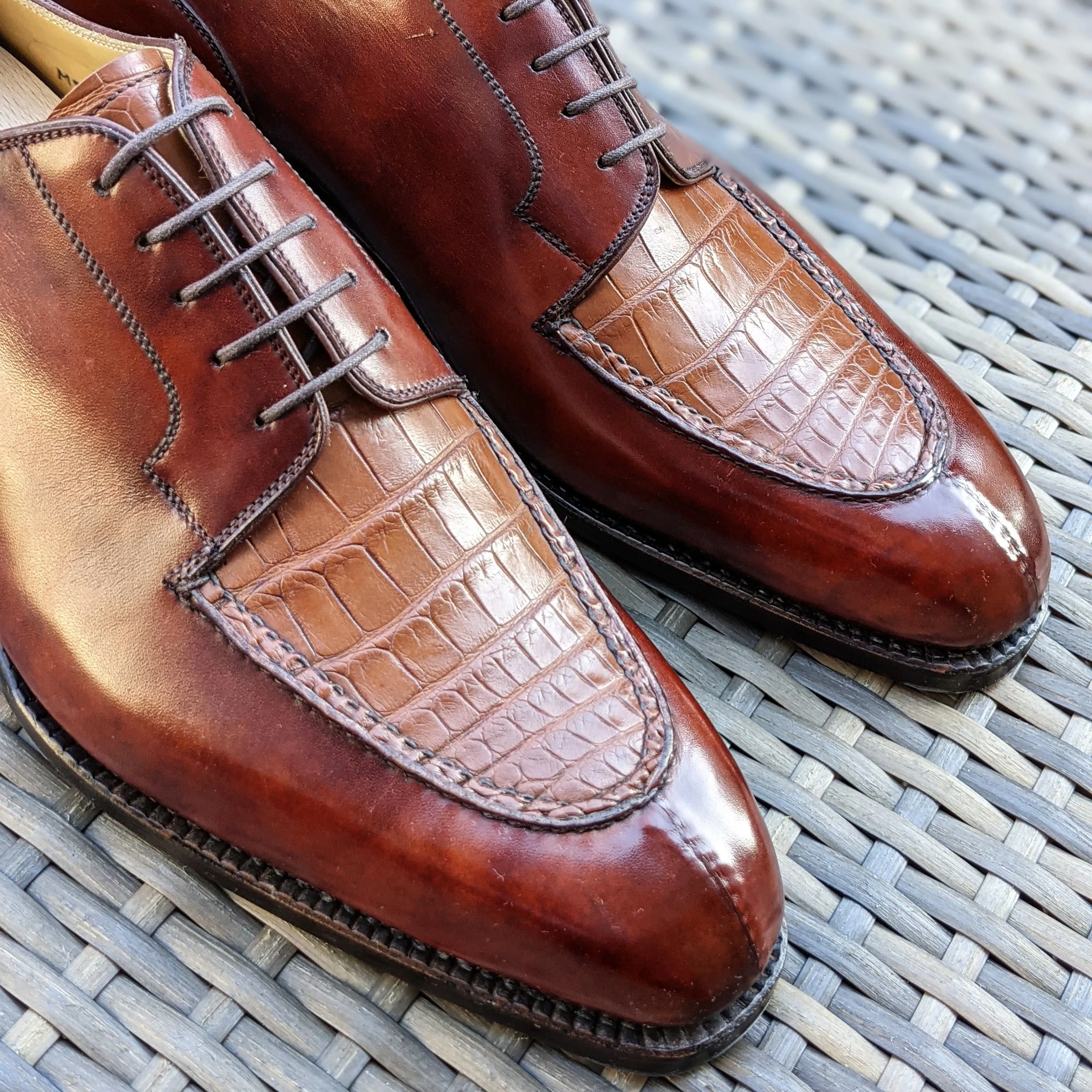 Ascot Kaan - Tan Crocodile & Tan Calf