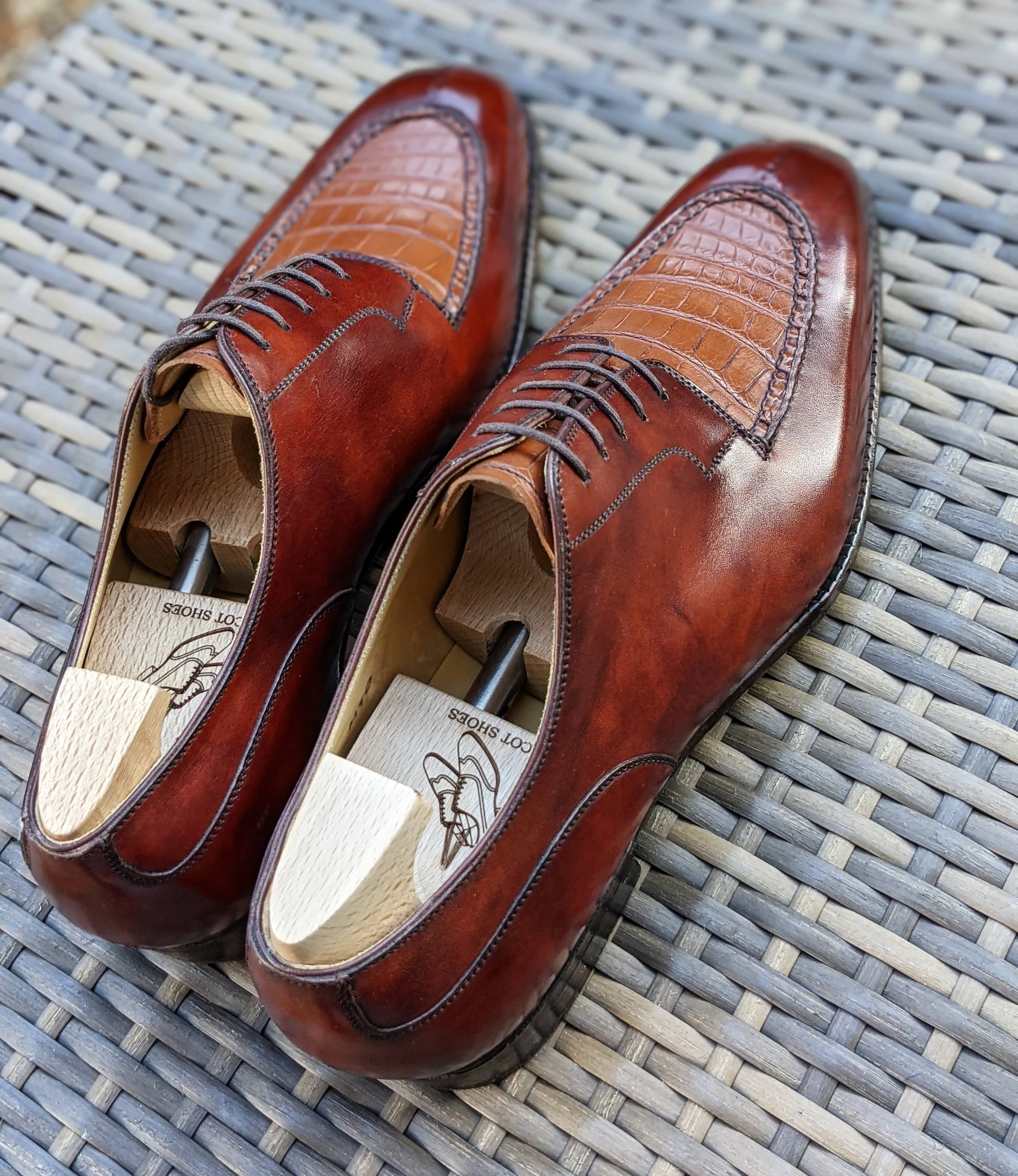 Ascot Kaan - Tan Crocodile & Tan Calf