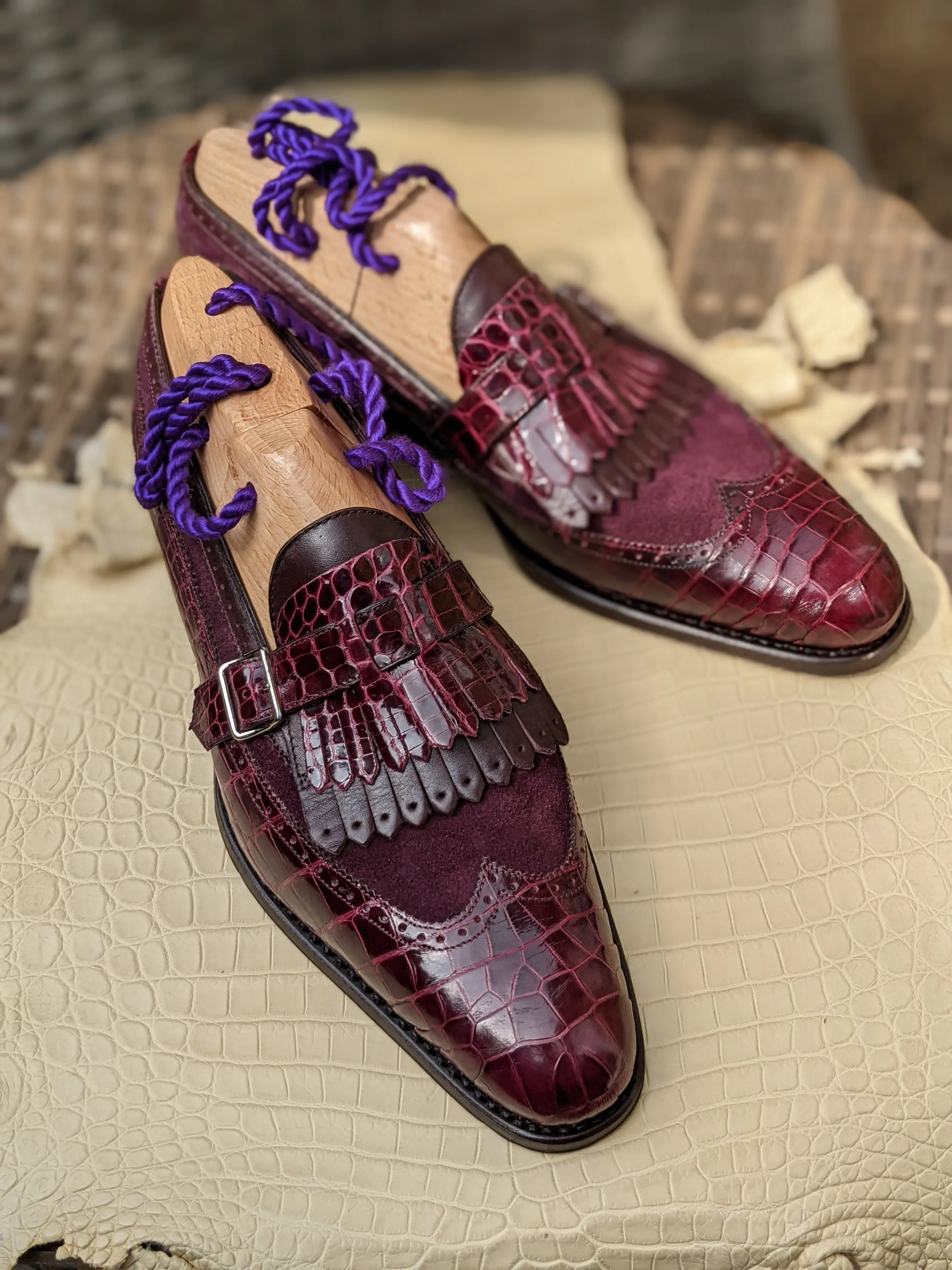 Ascot Shanghai Single Monk II. - Burgundy combination