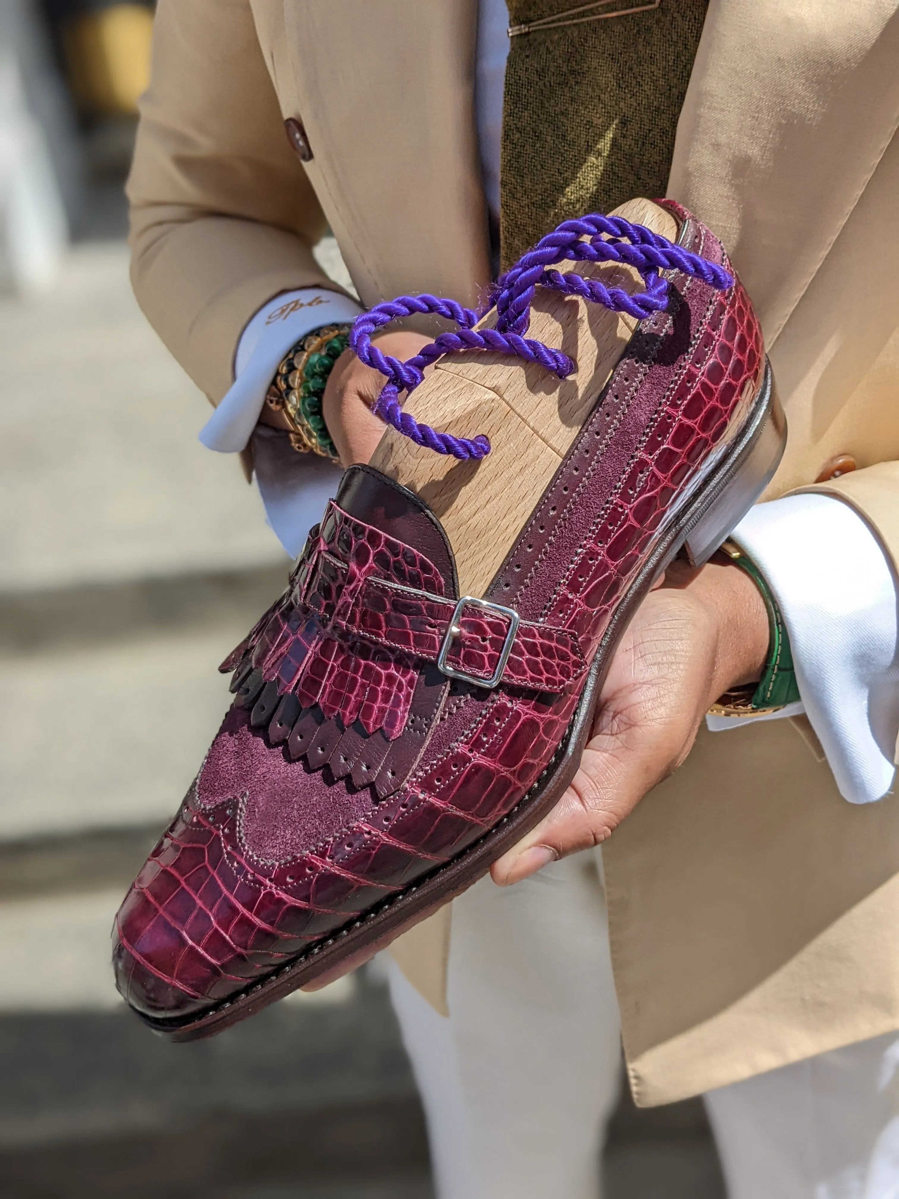 Ascot Shanghai Single Monk II. - Burgundy combination