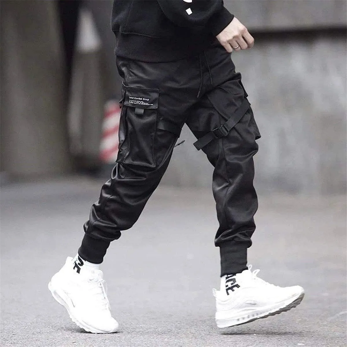 Astellarie Mens Casual Pants Multi-Pockets Fashion Cargo Joggers Gym Drawstring Long Pants