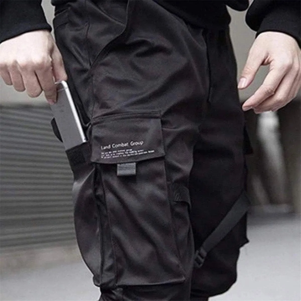 Astellarie Mens Casual Pants Multi-Pockets Fashion Cargo Joggers Gym Drawstring Long Pants