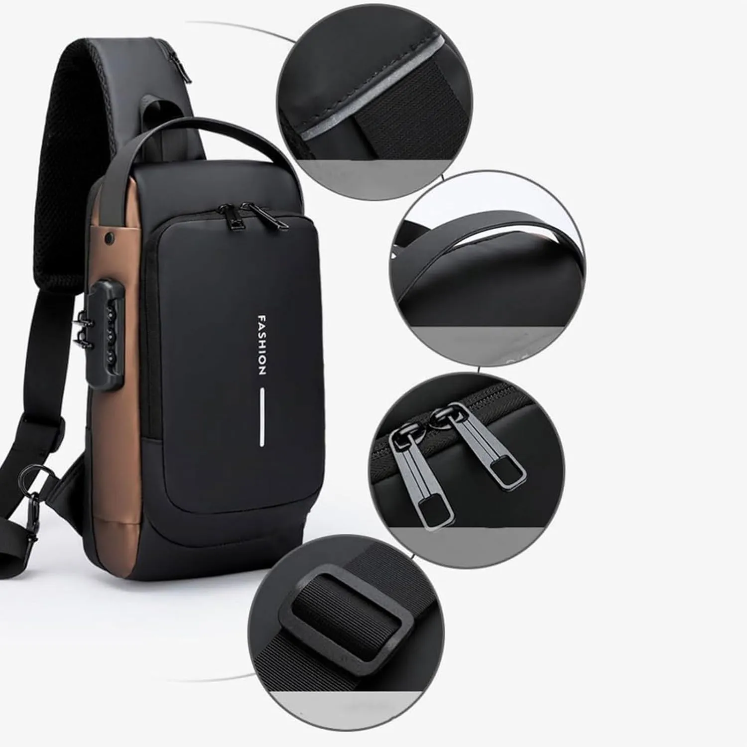 Auricz Bag, Auricz Sling Bag, Leyweio Bag, Carbon Fiber Streamline Sling Waterproof Shoulder Backpack