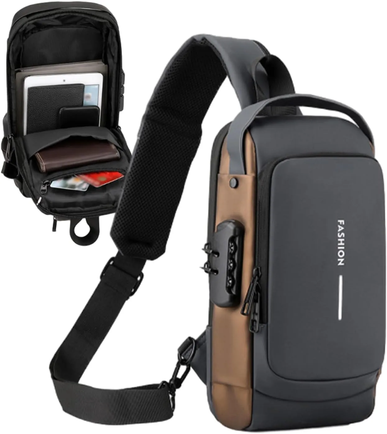 Auricz Bag, Auricz Sling Bag, Leyweio Bag, Carbon Fiber Streamline Sling Waterproof Shoulder Backpack