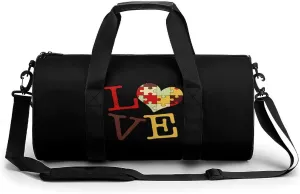 Autism Awareness Small Gym Bag for Men Women Swim Dance Travel Tote Duffle Bags with Shoulder Strap, style