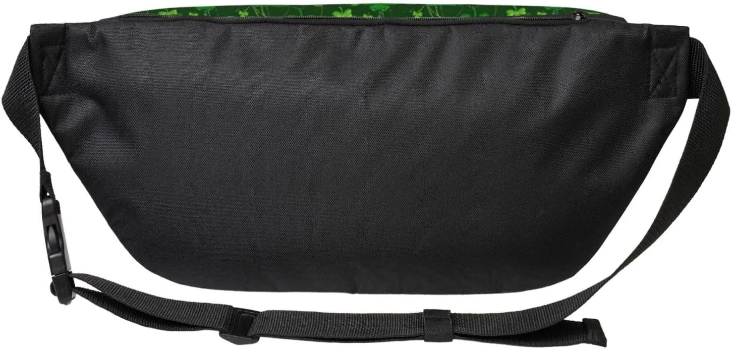 background st patrick's day glitter Multi-Purpose Fanny Pack and Crossbody Bag - High Capacity with Zipper Pockets, Ideal for Men and Women
