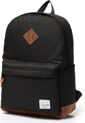 Backpack for Men Women,VASCHY Classic Water-resistant Lightweight Travel School Backpack Casual Daypack