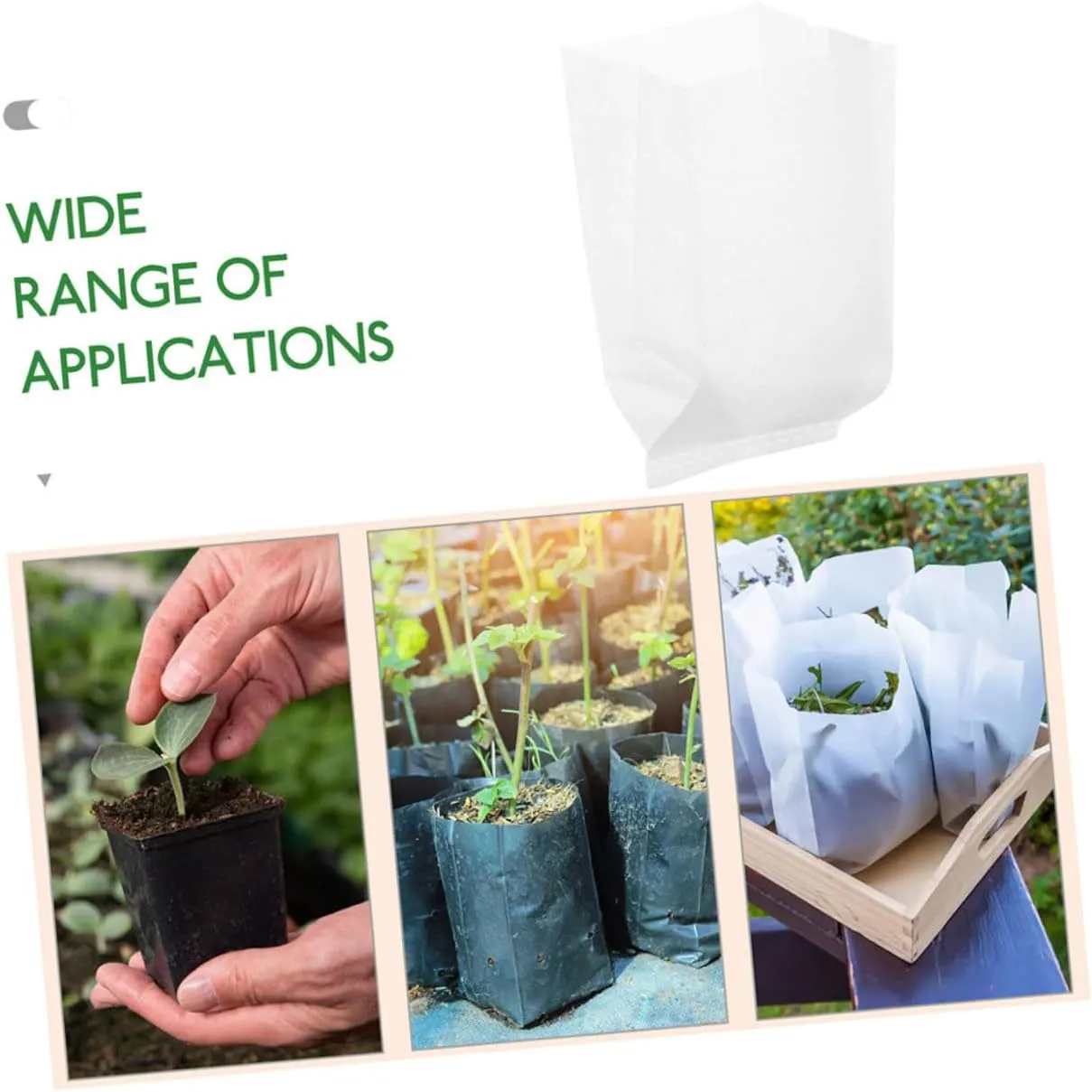 balacoo 5sets Potato Grow Bags Felt Plant Storage Non-Woven Fabric Garden Bags Planting Pouches for Vegetables Flowers 100pcs*5