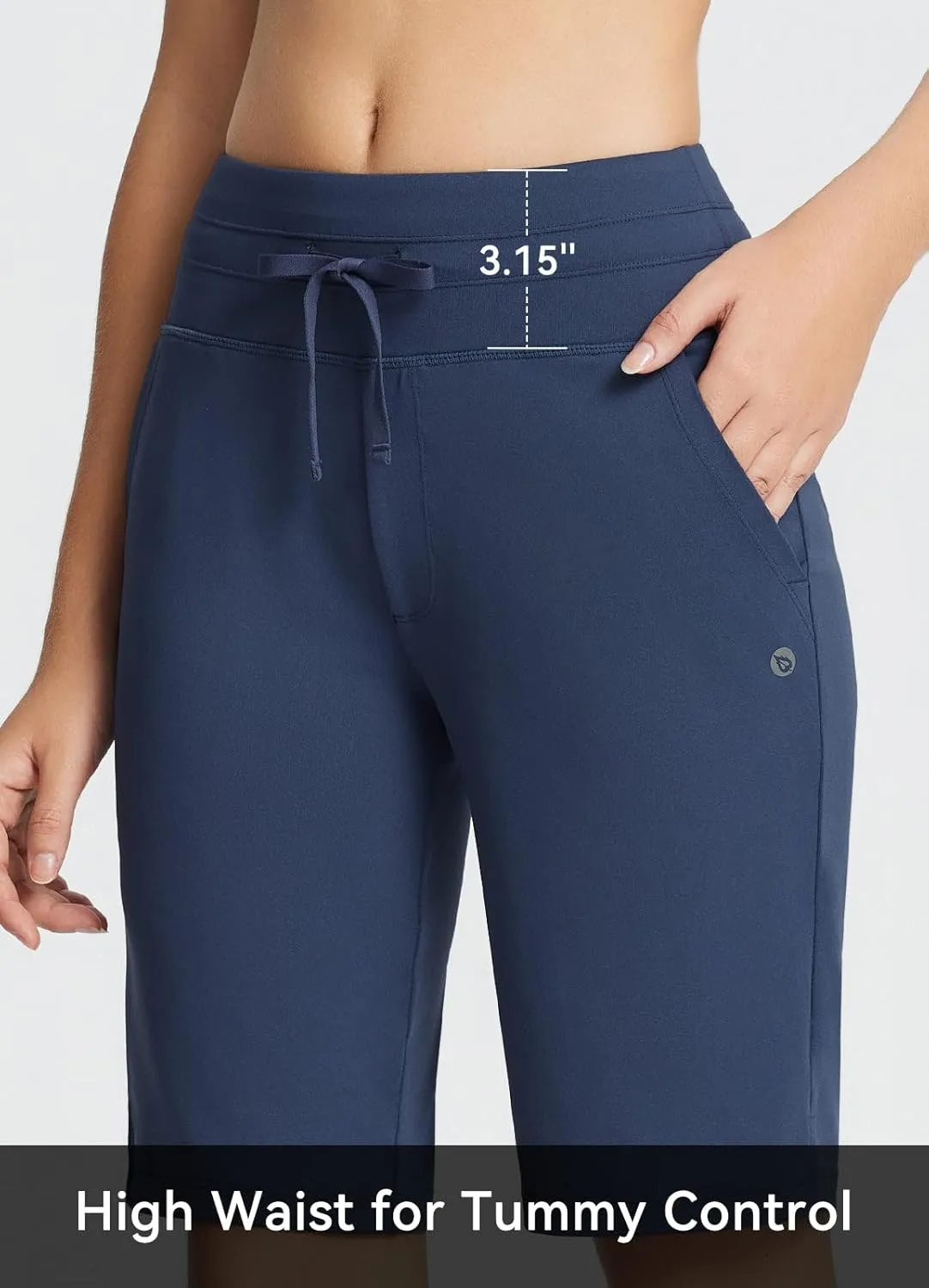 baleaf Women's Bermuda Long Shorts 10" Knee Length High Rise Athletic Shorts Pull On Workout Walking Golf Running Summer