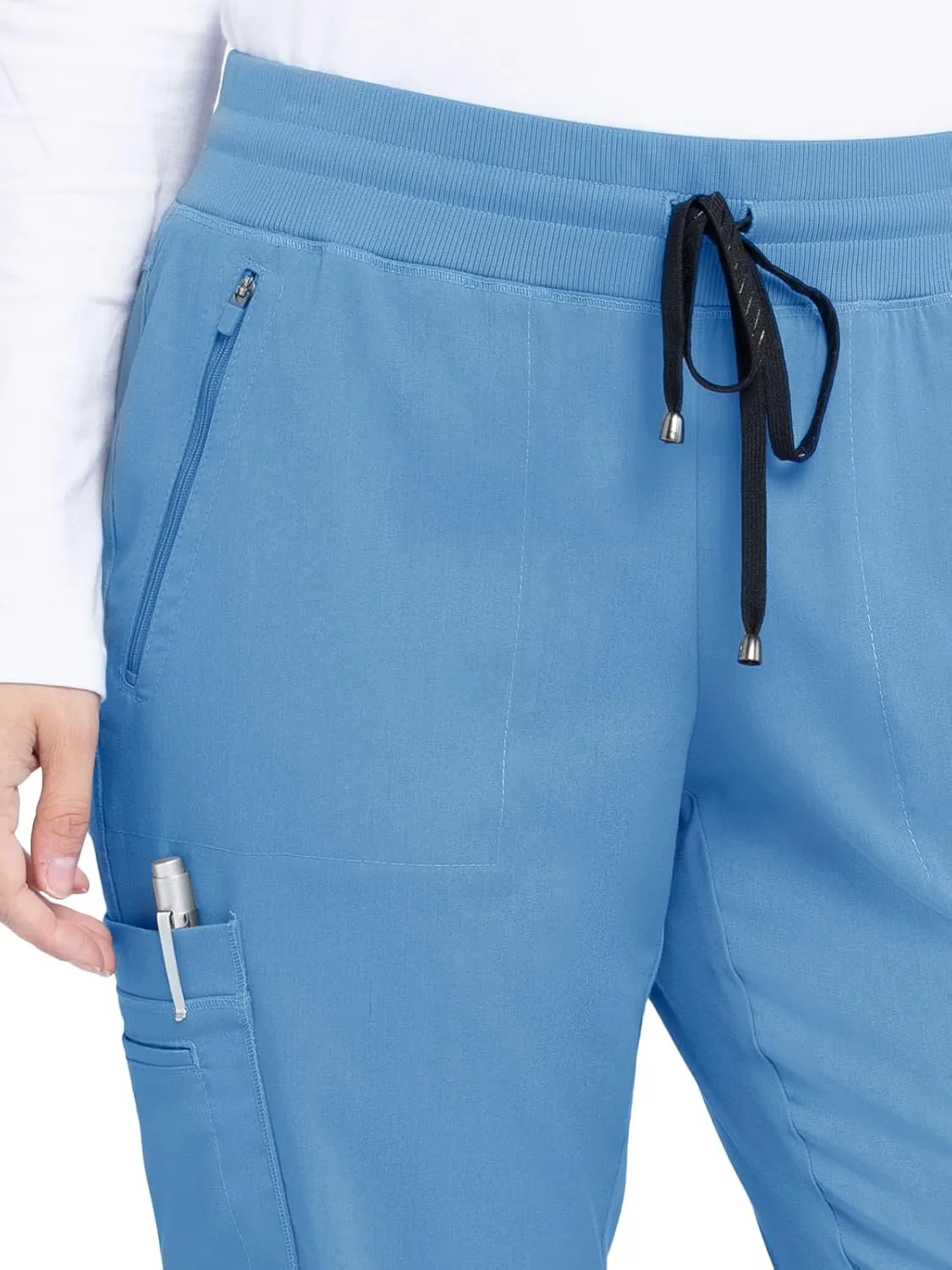 BARCO Grey's Anatomy Stretch 5-Pocket Soft Rib Waist Eden Jogger Scrub Pant for Women