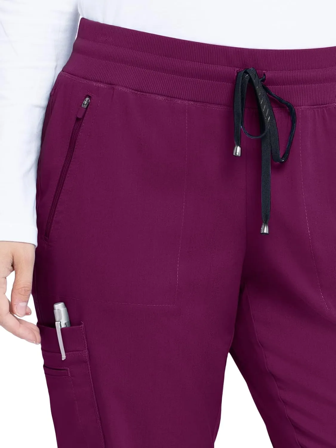 BARCO Grey's Anatomy Stretch 5-Pocket Soft Rib Waist Eden Jogger Scrub Pant for Women