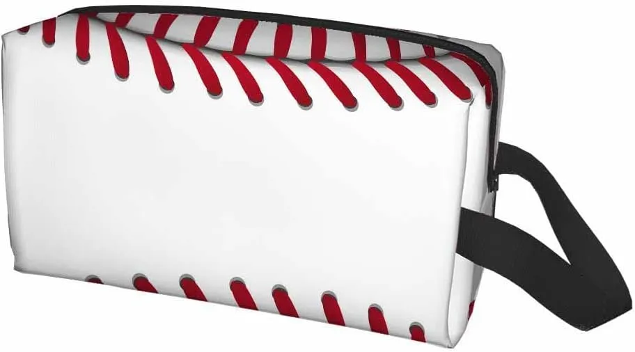 Baseball Small Makeup Bag for Purse Sport Background Travel Cosmetic Bag Makeup Pouch Portable Versatile Zipper Pouch for Women