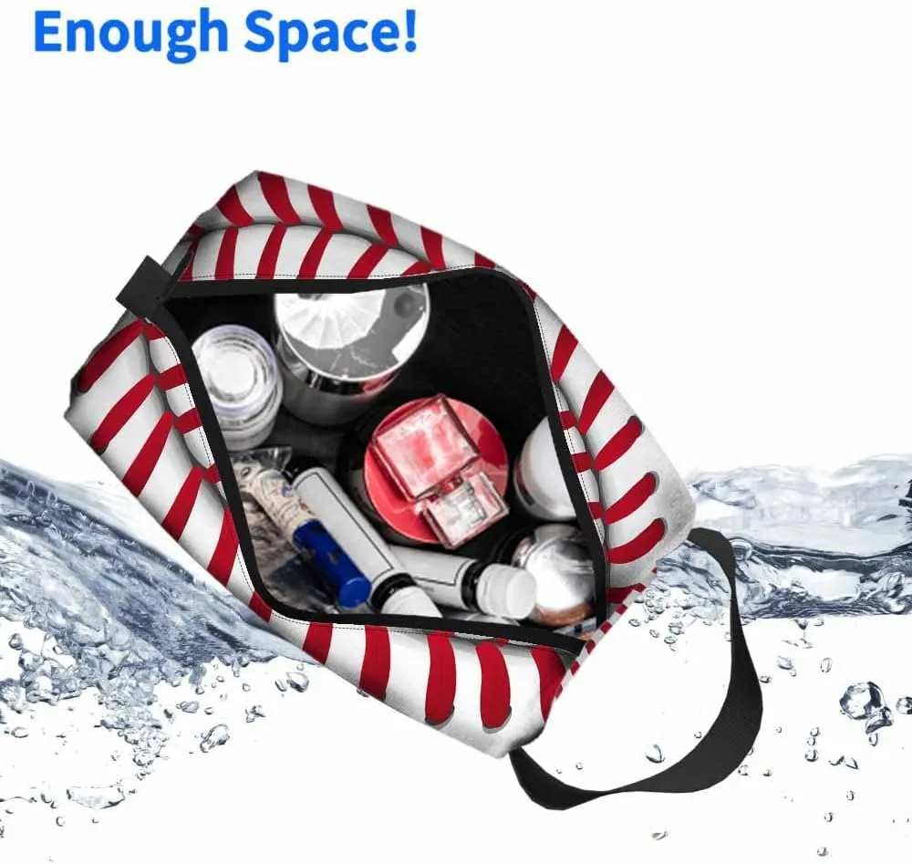 Baseball Small Makeup Bag for Purse Sport Background Travel Cosmetic Bag Makeup Pouch Portable Versatile Zipper Pouch for Women