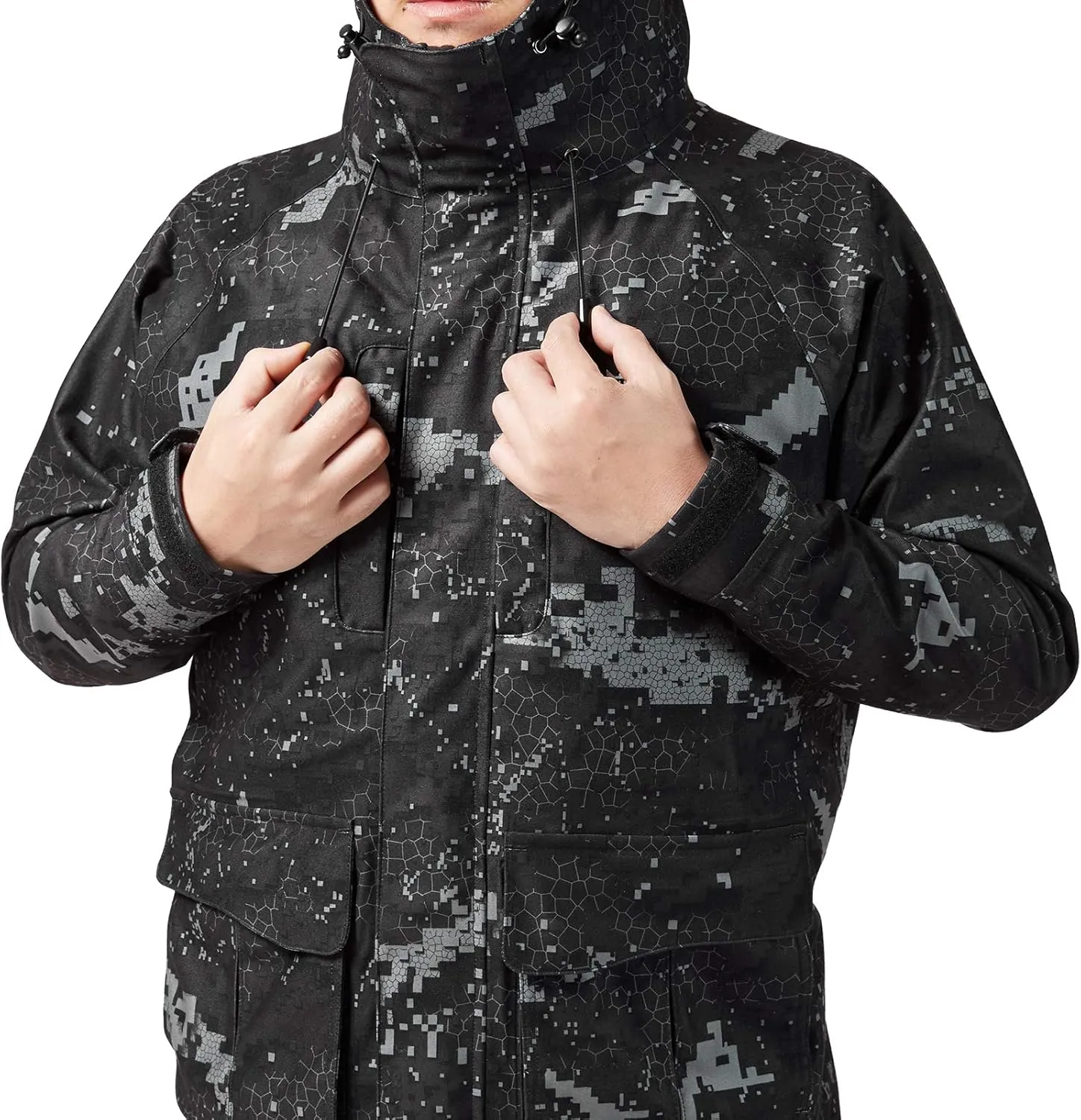 BASSDASH Walker Breathable Waterproof Fishing Hunting Wading Jackets with Silent Outer Fabric for Men Women in 7 Sizes