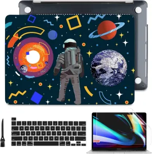 Batianda Case for Previous MacBook Pro 16 inch 2019 Release Model A2141, Hard Shell Case for Old MacBook Pro 16-inch Retina Display with Touch Bar & Touch ID, Astronaut Planet