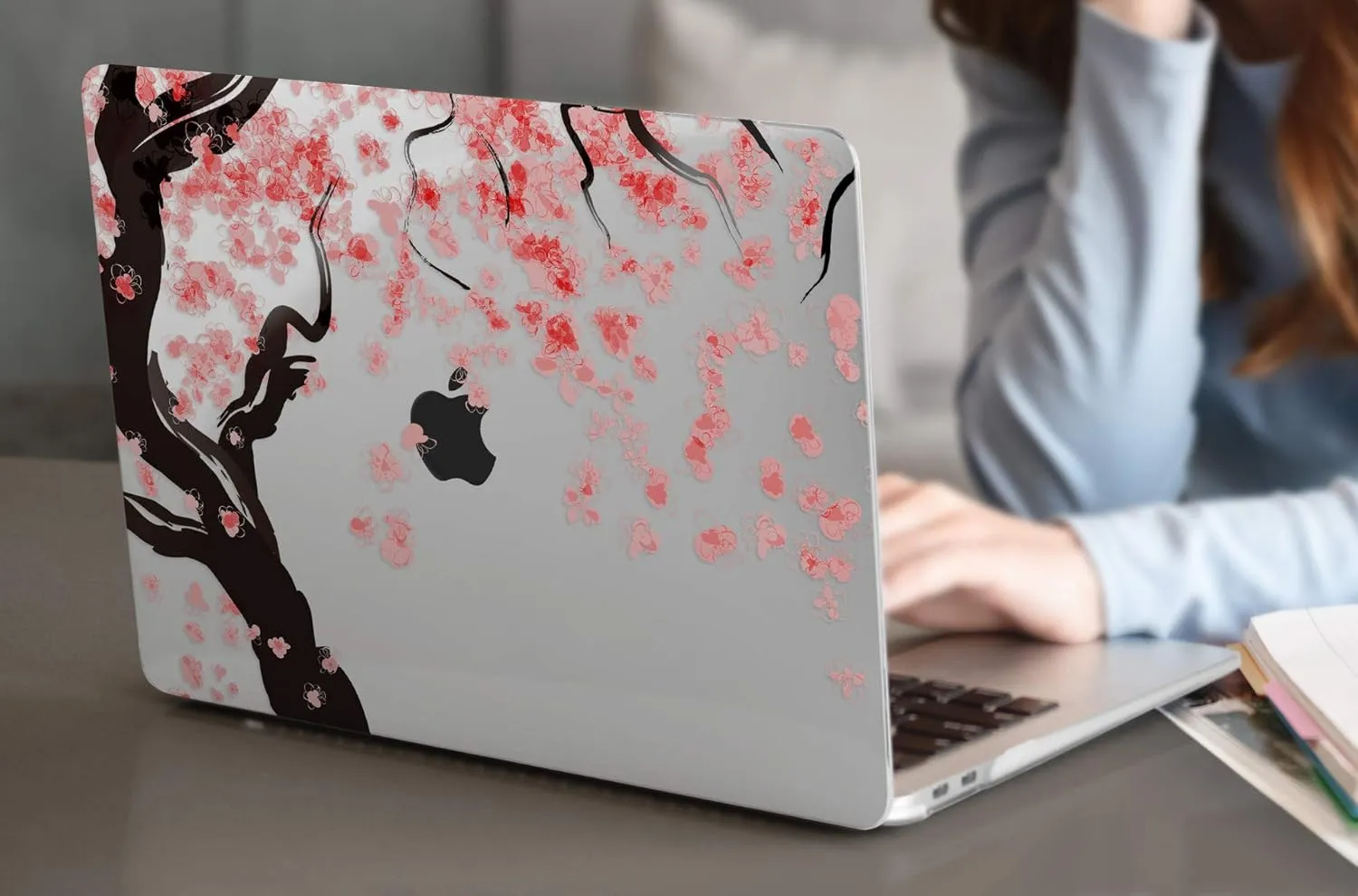 Batianda Case for Previous MacBook Pro 16 inch 2019 Release Model A2141, Hard Shell Case for Old MacBook Pro 16-inch Retina Display with Touch Bar & Touch ID, Cherry Blossom