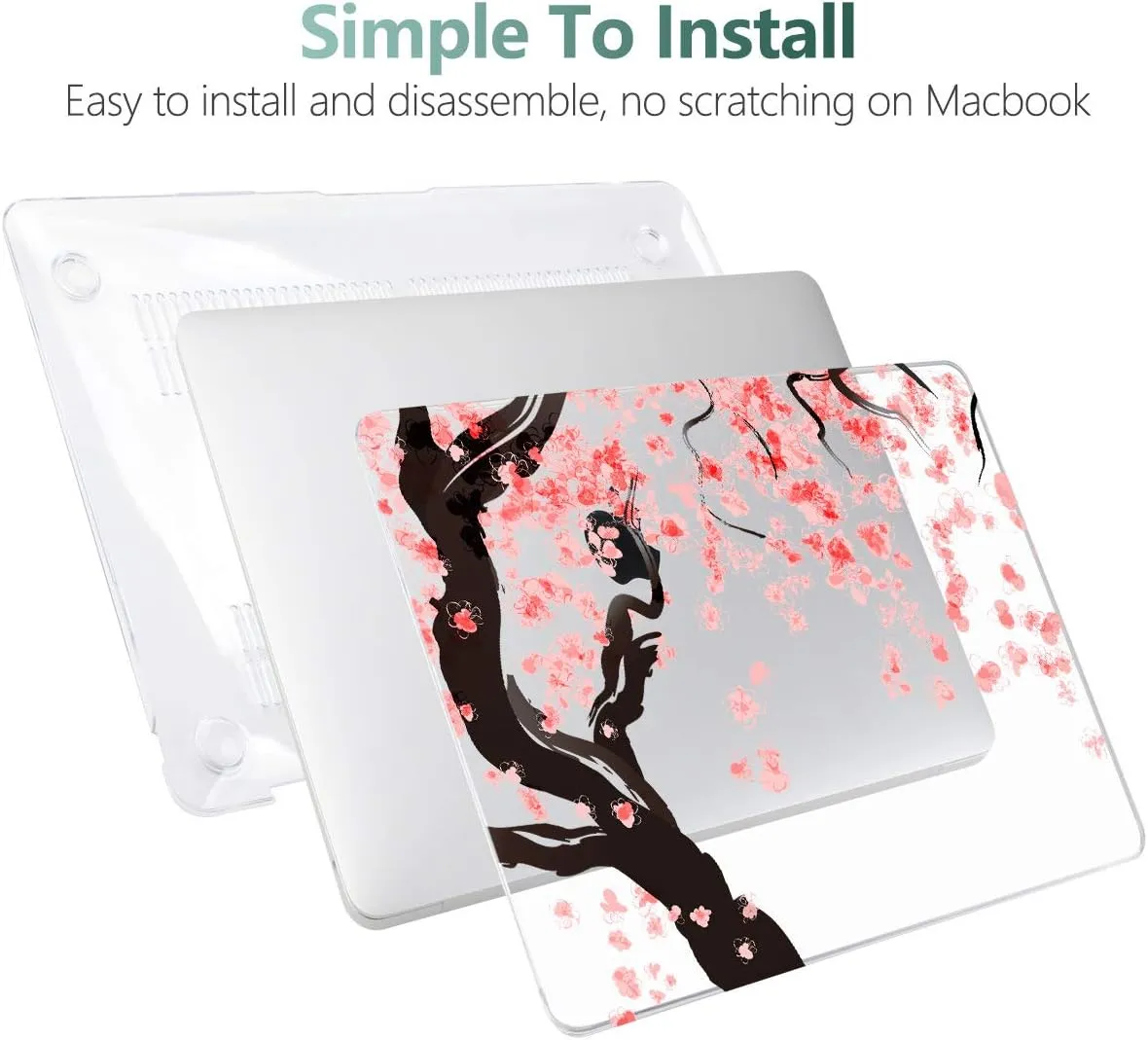 Batianda Case for Previous MacBook Pro 16 inch 2019 Release Model A2141, Hard Shell Case for Old MacBook Pro 16-inch Retina Display with Touch Bar & Touch ID, Cherry Blossom