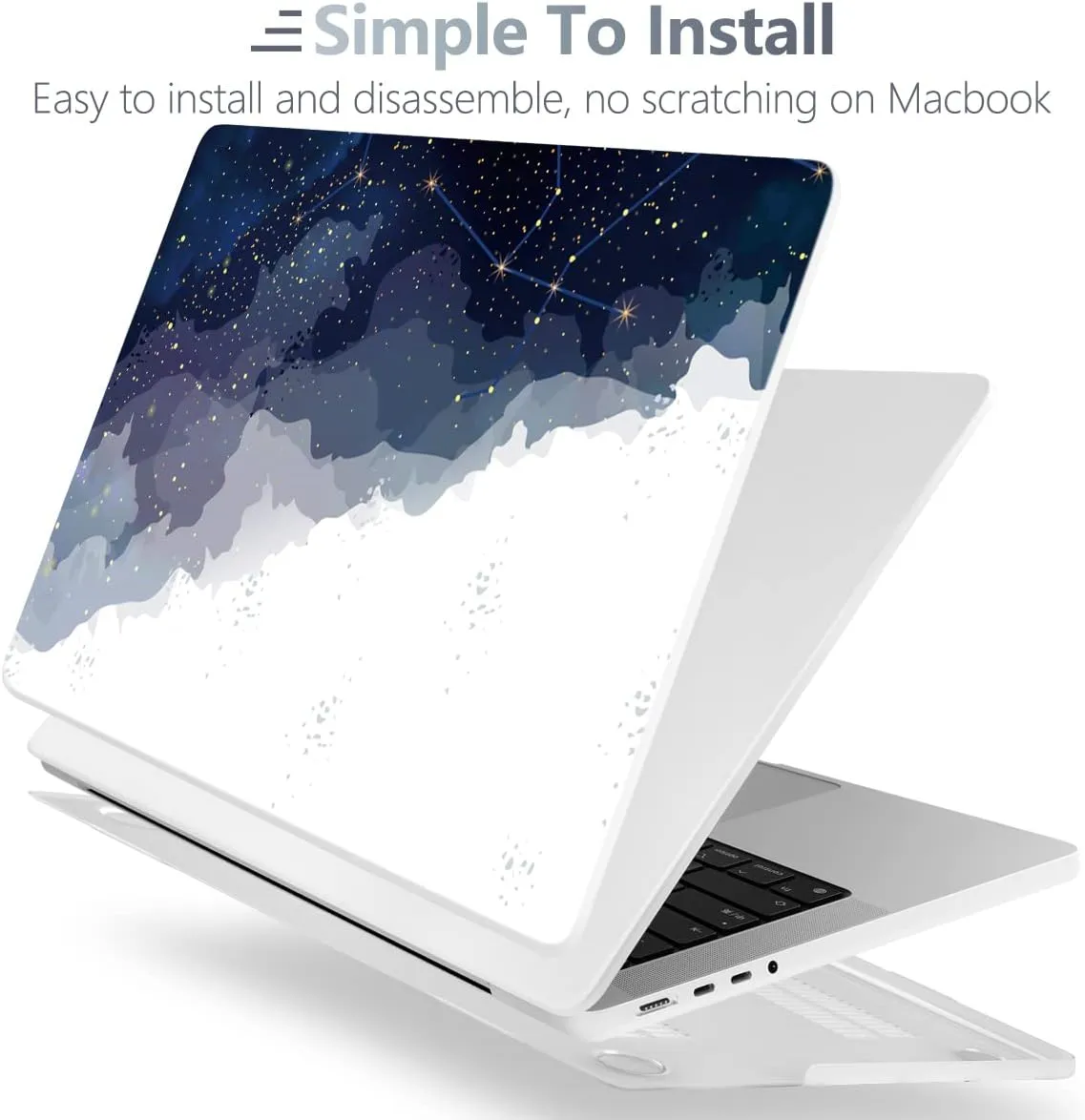 Batianda Case for Previous MacBook Pro 16 inch 2019 Release Model A2141, Hard Shell Case for Old MacBook Pro 16-inch Retina Display with Touch Bar & Touch ID, Constellation