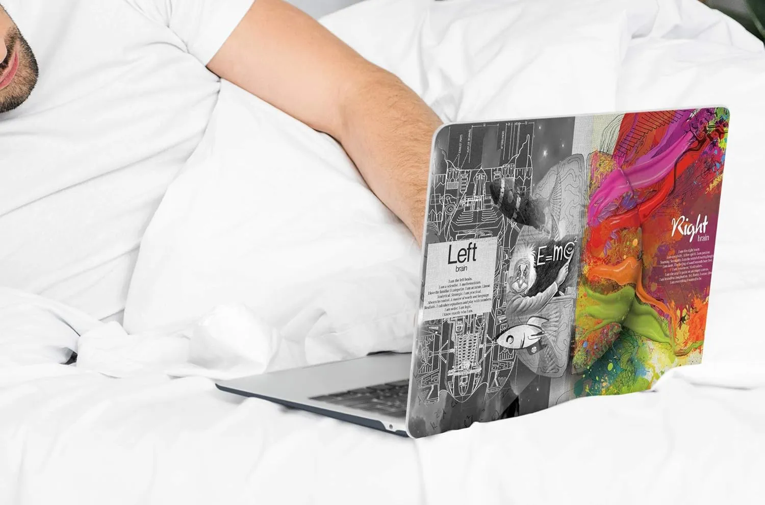 Batianda Case for Previous MacBook Pro 16 inch 2019 Release Model A2141, Hard Shell Case for Old MacBook Pro 16-inch Retina Display with Touch Bar Creative Brain