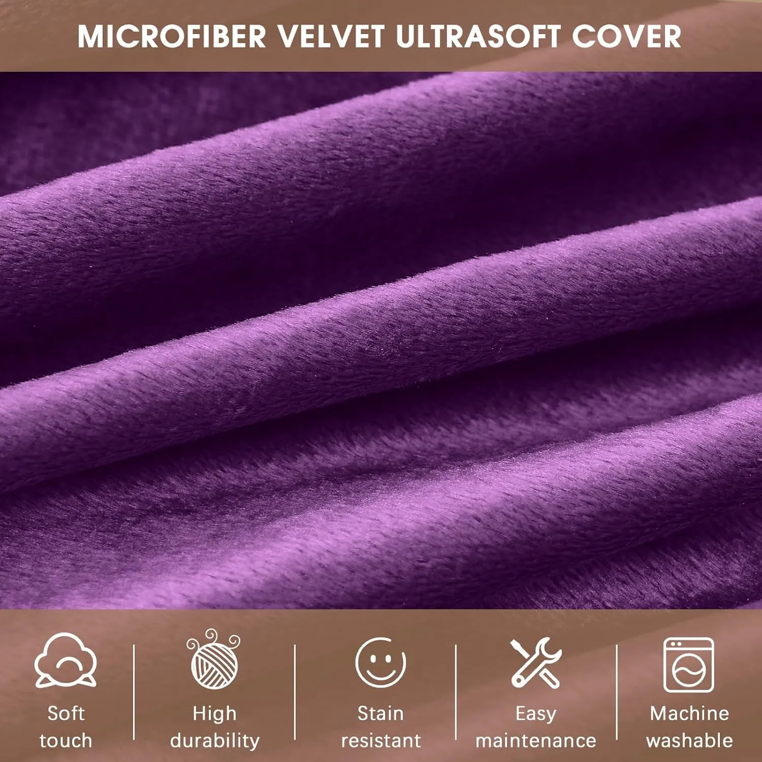 Bean Bag Chairs for Kids - Memory Foam Furniture BeanBag Chair - Kids/Teens Sofa with Soft Micro Fiber Cover - Round Fluffy Couch for Living Room Bedroom College Dorm - 2 ft, Purple