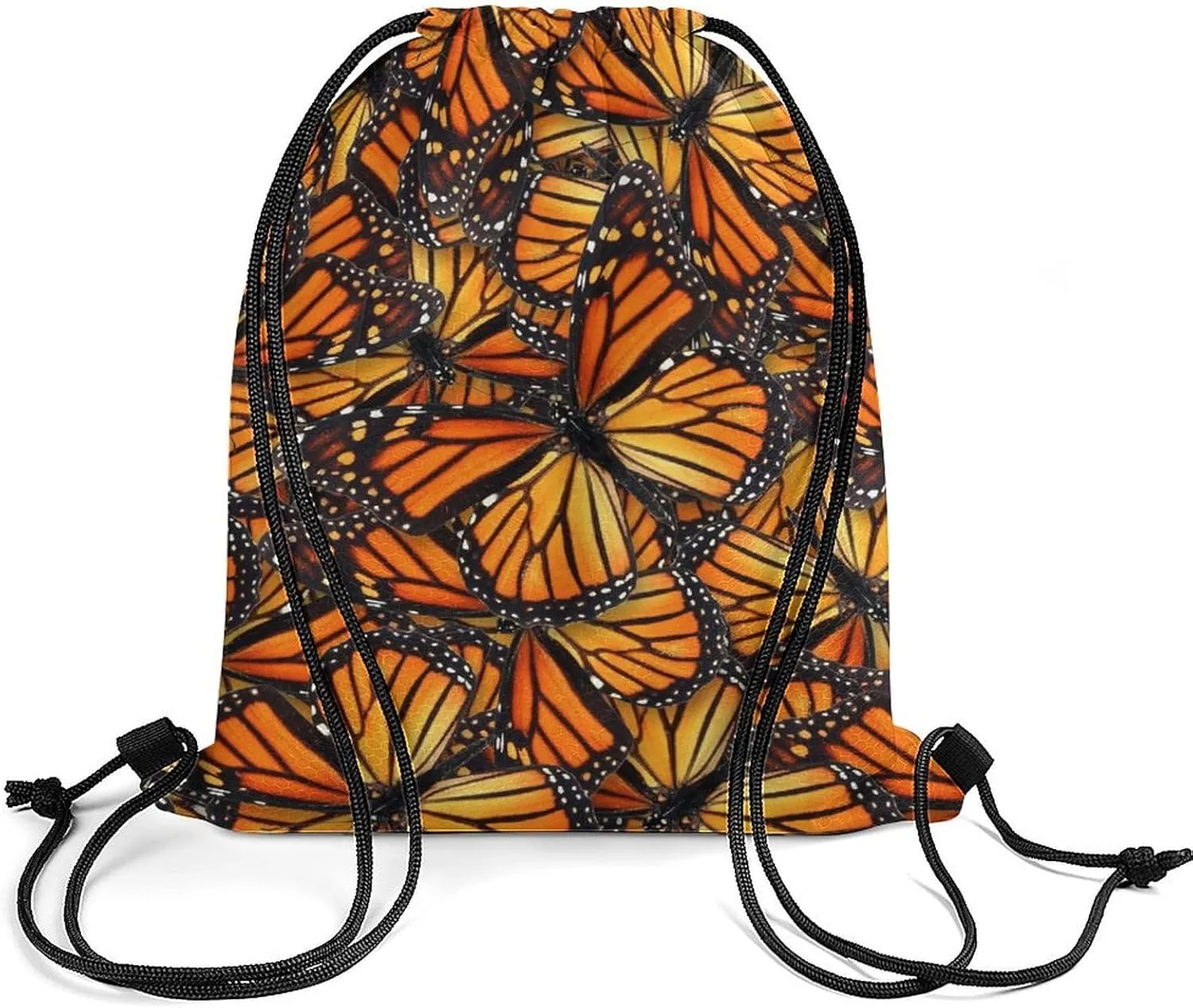 Beautiful Monarch Butterfly Large Capacity Portable Drawstring Pocket Unisex