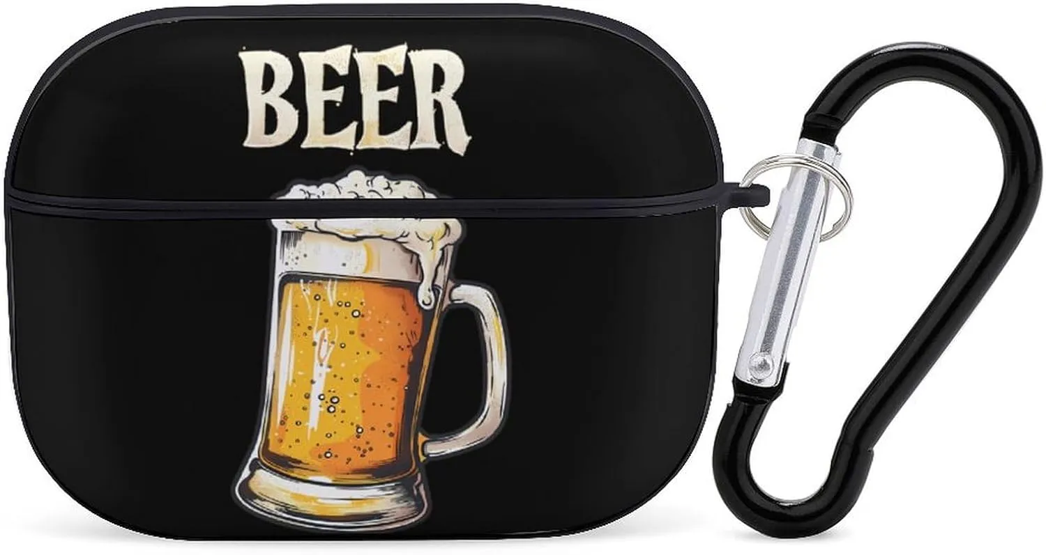 Beer Funny Hard Case Compatible with Airpods Pro Earbuds Headset Cover Protective Storage Bag for Men Women