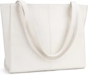 befen Genuine Leather Tote Bag for Women Work, Women's Leather Shoulder Bags Purses Satchel Handbags with Laptop Compartment