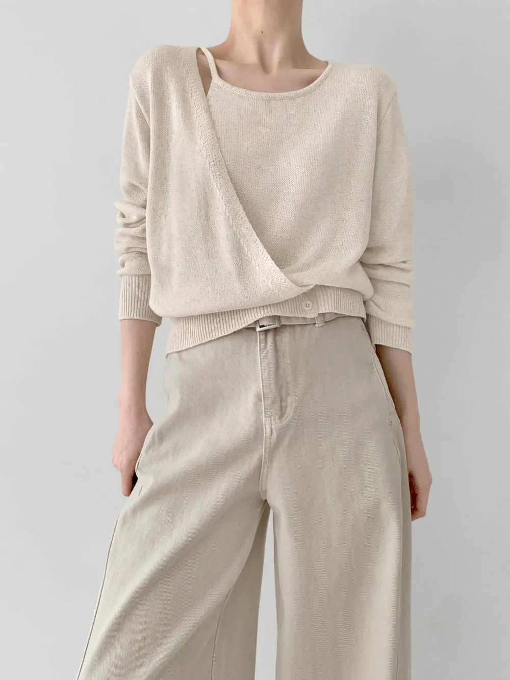 Belted Beige Pants (PREORDER)