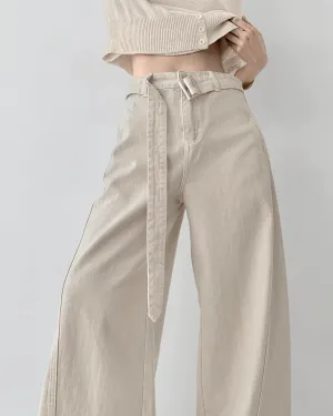 Belted Beige Pants (PREORDER)