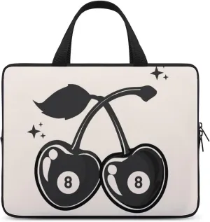 Black Billiard Ball Like Cherries Laptop Bag Laptop Case Computer Messenger Bag with Adjustable Shoulder Strap