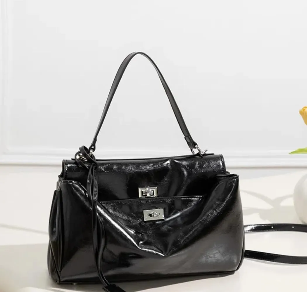 Black Tote Bag Shoulder Bag Large Casual HandBag Work College Purses for Women