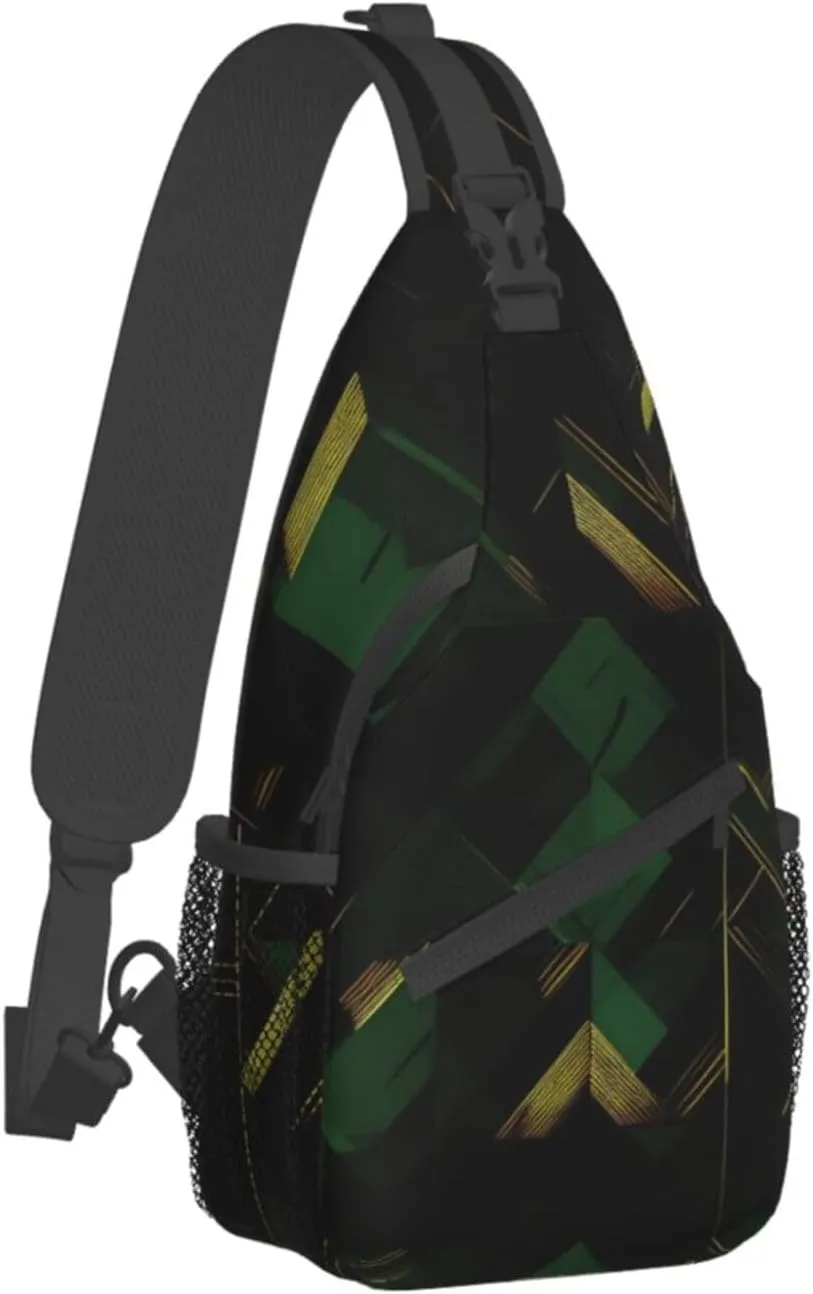Black White Marble Texture Crossbody Bag Chest Shoulder Bag Small Casual Backpack Suitable For Women Men Hiking