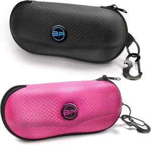 BLUPOND Sunglasses Case Semi Hard EVA Shell with Metal Hanging Hook Belt Clip Sun Glasses Storage