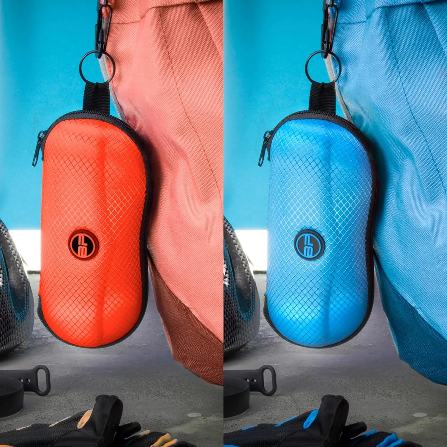 BLUPOND Sunglasses Case Semi Hard EVA Shell with Metal Hanging Hook Belt Clip Sun Glasses Storage