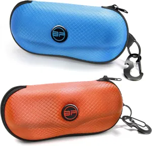 BLUPOND Sunglasses Case Semi Hard EVA Shell with Metal Hanging Hook Belt Clip Sun Glasses Storage