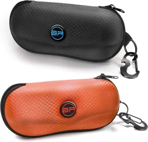 BLUPOND Sunglasses Case Semi Hard EVA Shell with Metal Hanging Hook Belt Clip Sun Glasses Storage