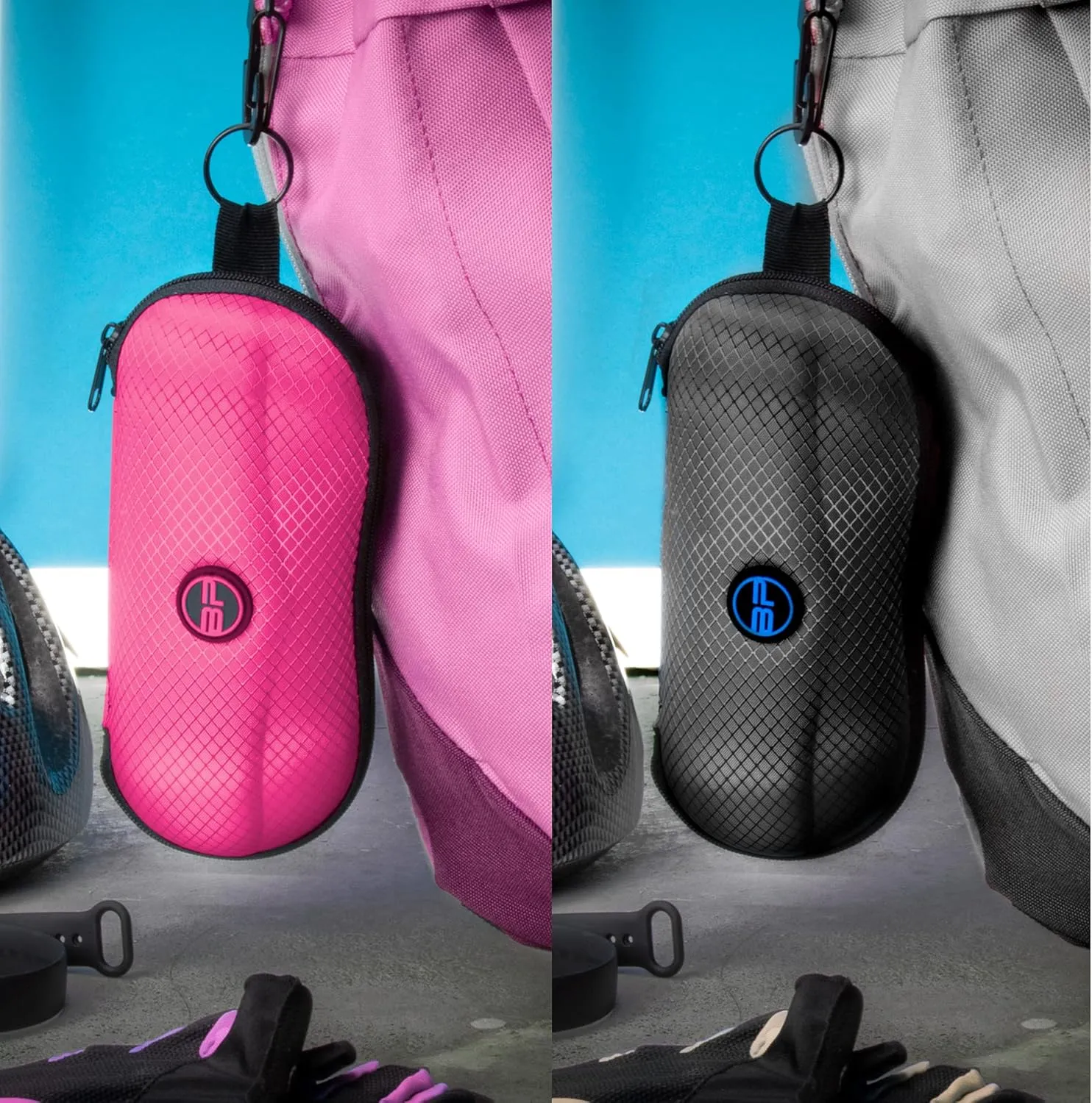 BLUPOND Sunglasses Case Semi Hard EVA Shell with Metal Hanging Hook Belt Clip Sun Glasses Storage
