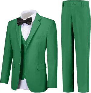 Boy Suits 5 Pieces Formal Suit Set with Adjustable Waist Kids Dress Suit for Wedding Prom