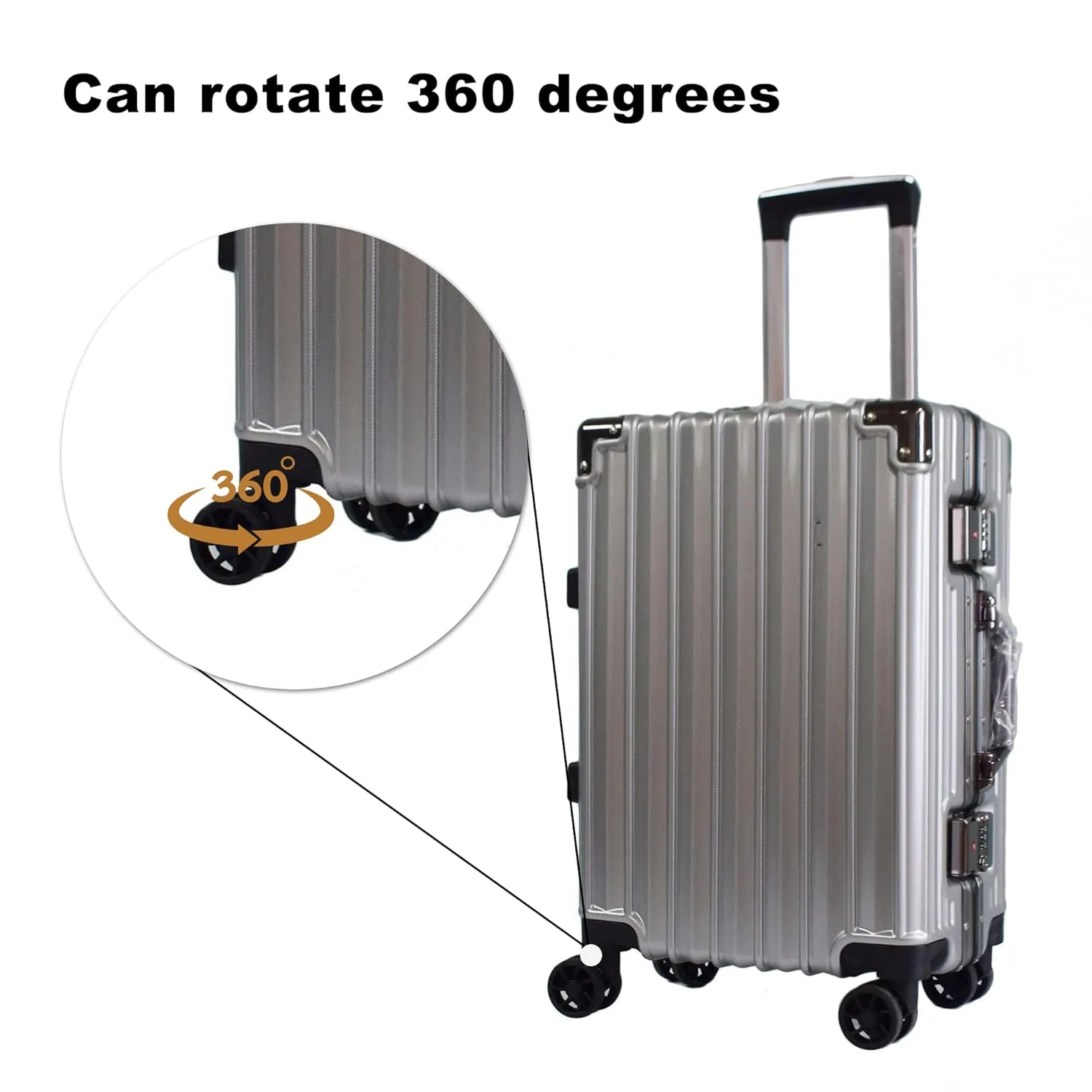 BQLZR Black Luggage Wheels Replacement Plastic Left & Right Swivel Luggage Suitcase Caster Wheels with 4 Holes,Hole Pitch (1.3"/1.54"/1.77"/1.18") 360 Degree Rotation