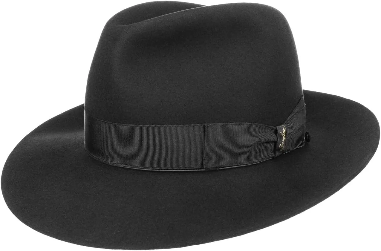 Broadbrimmed Bogart Hat Women/Men Black 7 1/8