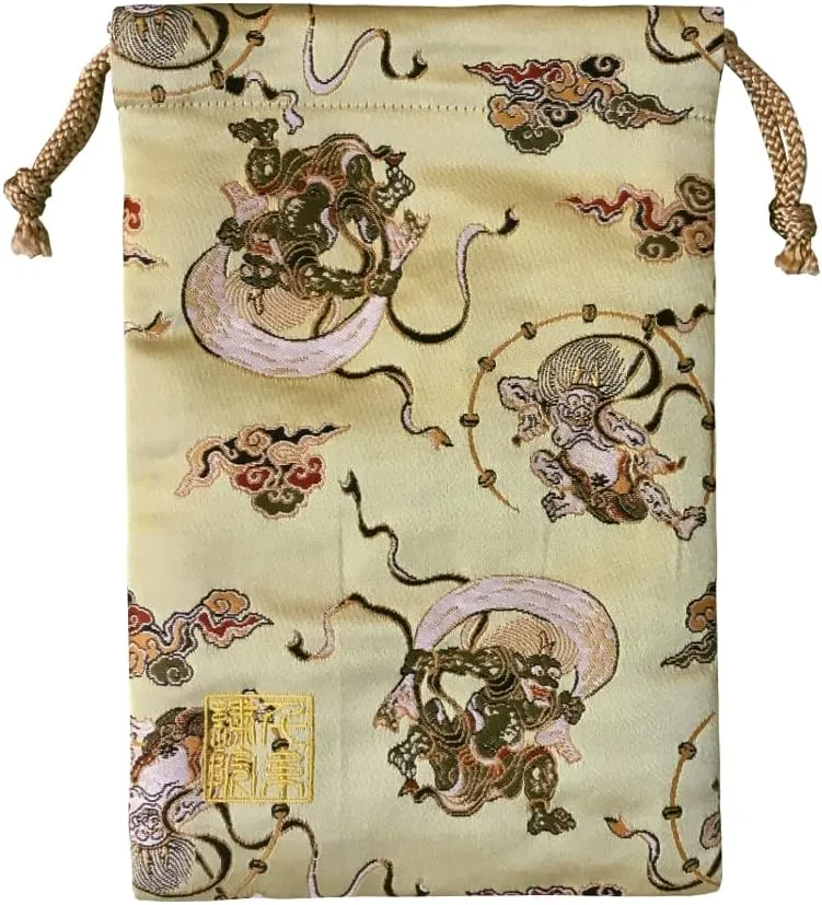 Brocade drawstring bag, lined with Nishijin brocade, 3, size M.