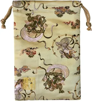 Brocade drawstring bag, lined with Nishijin brocade, 3, size M.