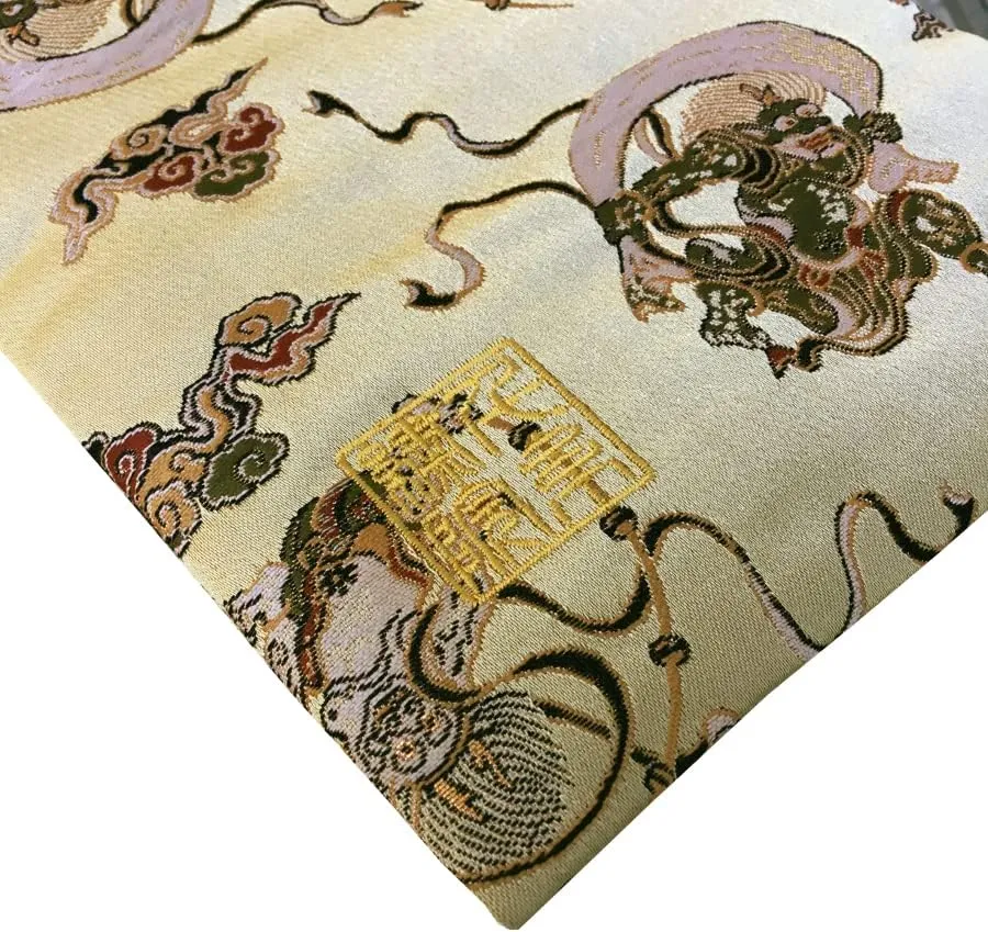 Brocade drawstring bag, lined with Nishijin brocade, 3, size M.