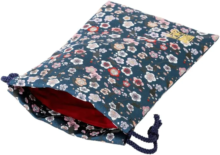 Brocade drawstring bag, lined with Nishijin brocade, 3, size M.