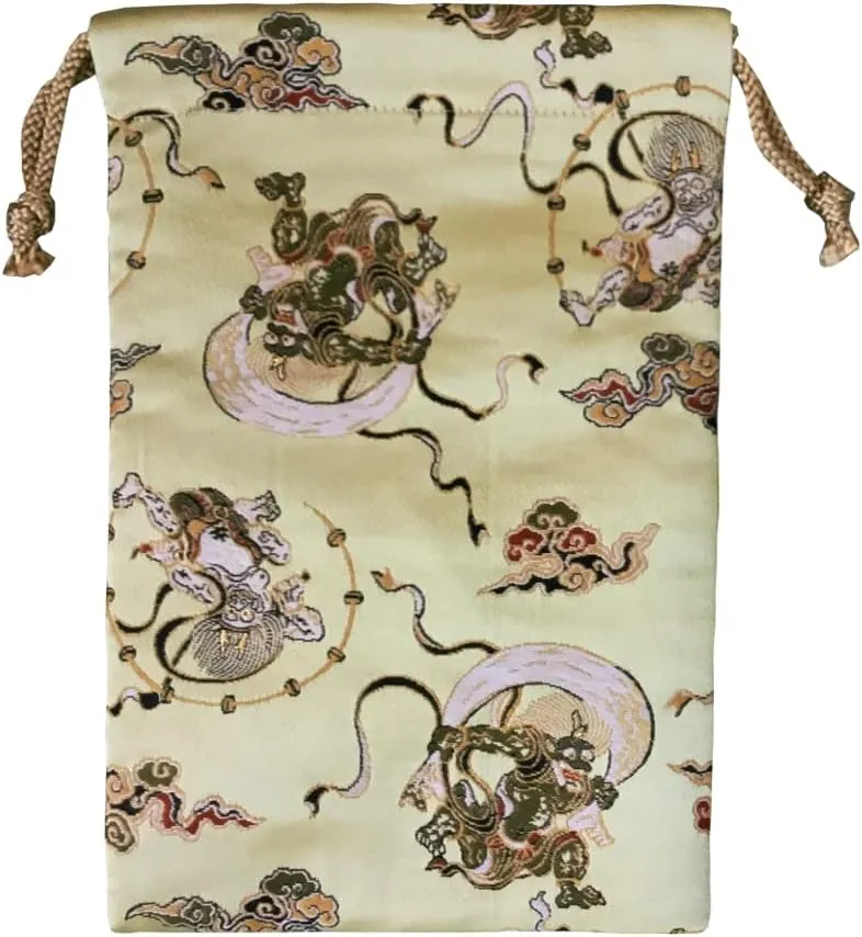 Brocade drawstring bag, lined with Nishijin brocade, 3, size M.