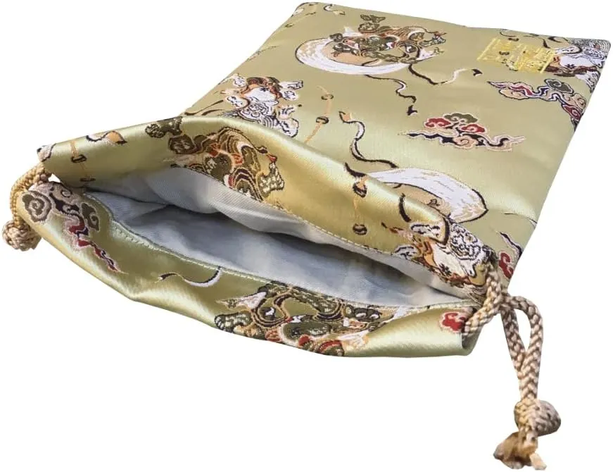Brocade drawstring bag, lined with Nishijin brocade, 3, size M.
