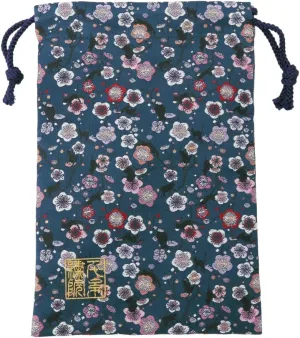 Brocade drawstring bag, lined with Nishijin brocade, 3, size M.