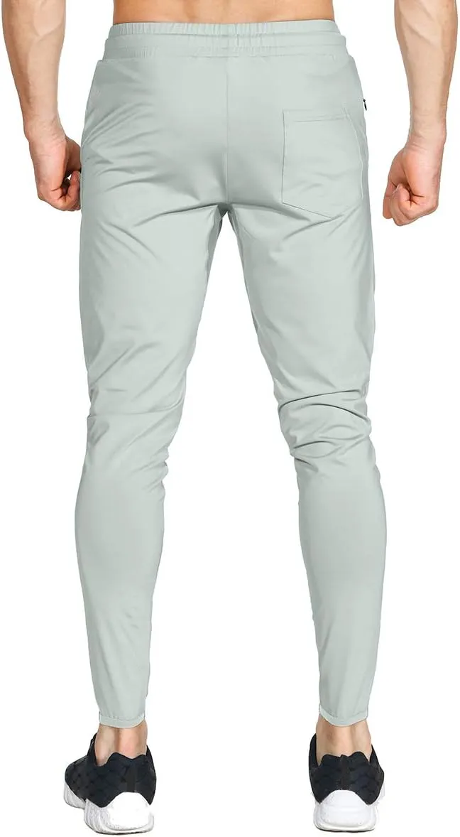 BROKIG Mens Lightweight Gym Jogger Pants,Men's Workout Sweatpants with Zip Pocket