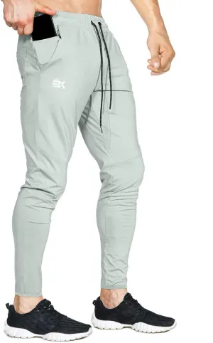 BROKIG Mens Lightweight Gym Jogger Pants,Men's Workout Sweatpants with Zip Pocket
